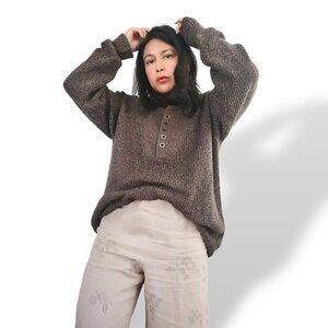 RedHead Vintage 90’s  Men’s Brown Henley Sweater